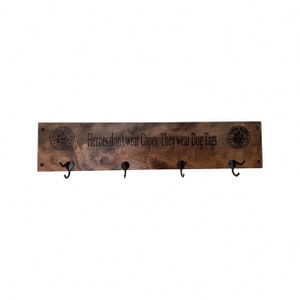 Militär Garderobe - Garderobe - Veteranen Geschenk - Handgearbeitete Garderobe Wandbehang - Personalisiertes Militärschild - Garderobe