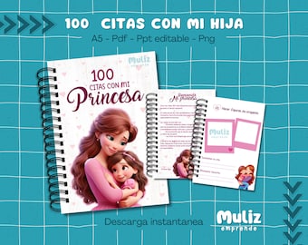 100 Mother and Daughter Quotes - Editable Printable File - A5 Size - Editable PPT - Includes PDF, PNG and Fonts