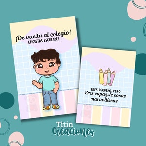 Folder for delivering school labels