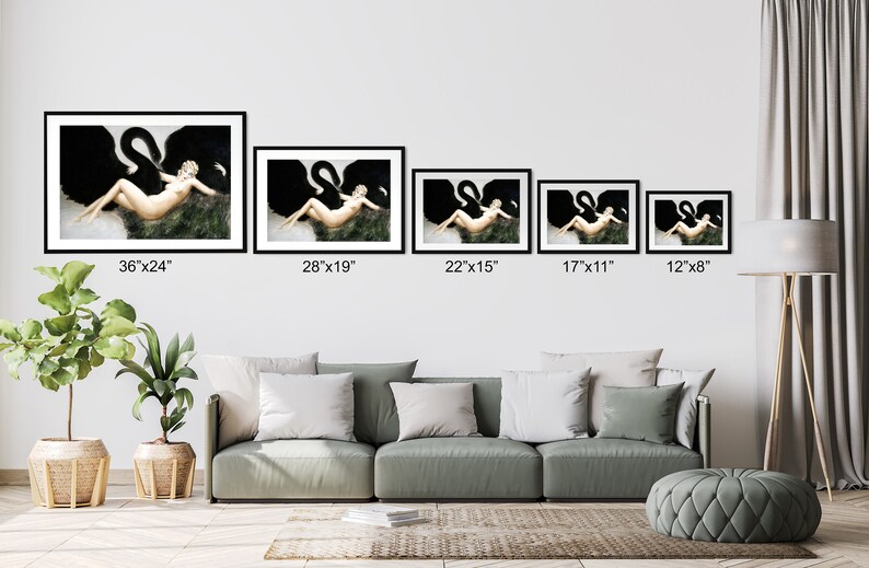 Leda and the Swan by Louis Icart Painter Artwork Wall Decor /canvas