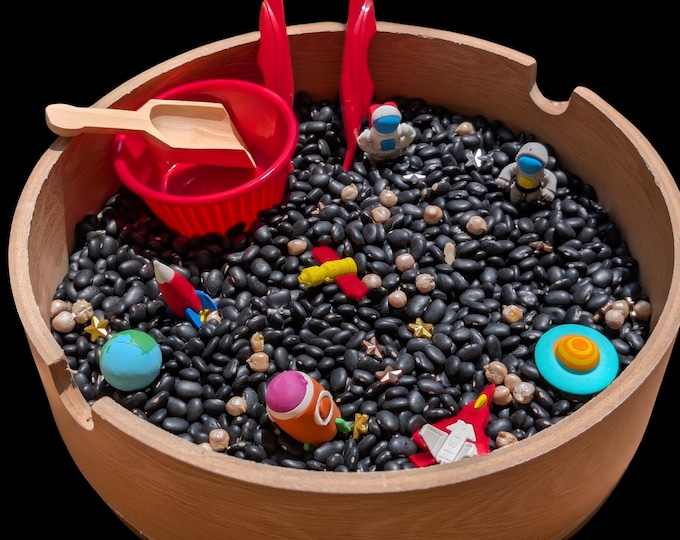 Outer Space Sensory Bin, Montessori Play Kit, Pretend Play, Toddler Gift