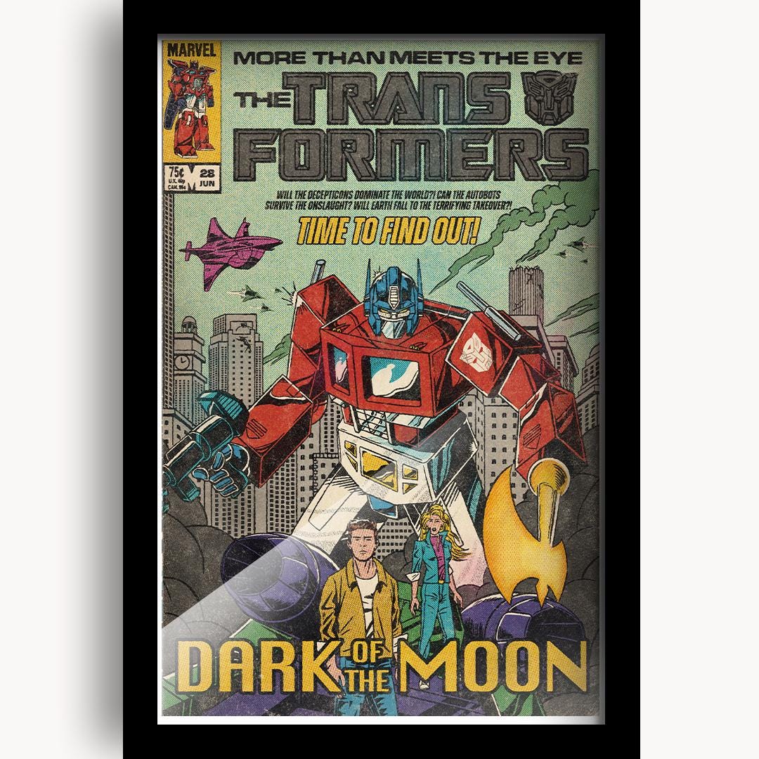 Transformers Comic Poster, Movie Poster Recreation - Etsy