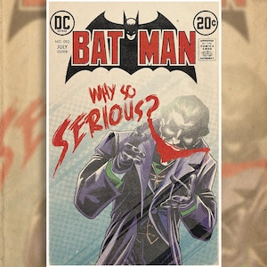 11x17 Why So Serious Comic Inspired Movie Poster