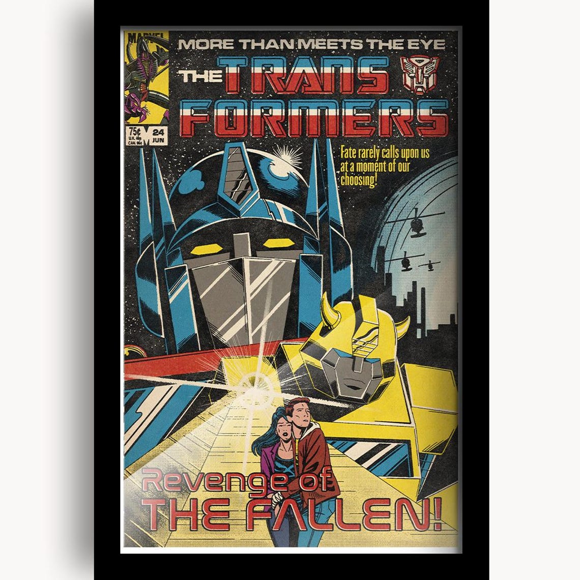 Transformers Comic Poster, Movie Poster Recreation - Etsy