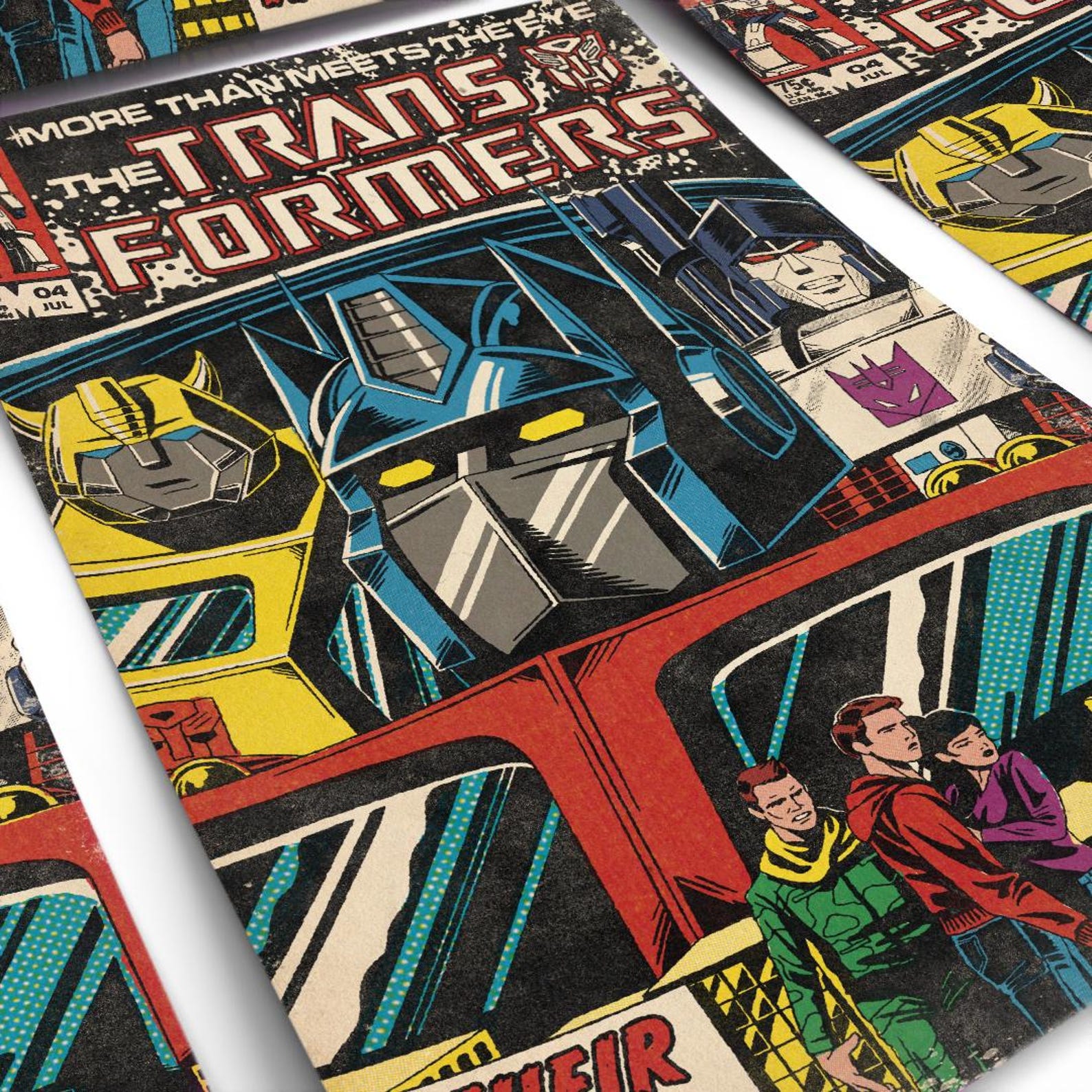 Transformers Comic Wall Art, Movie Poster Recreation - Etsy