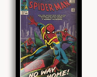 Spiderman Comic Poster, Movie Scene Recreation