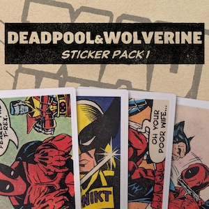 Comic-stickerpakket Deadpool en Wolverine