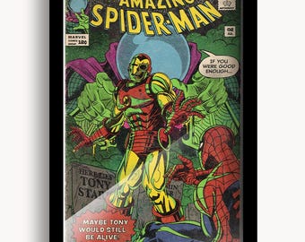 Spiderman Comic Poster, Movie Scene Recreation
