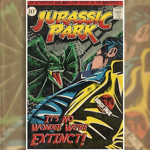 11x17 JP Dilophosaurus Comic Inspired Movie Poster