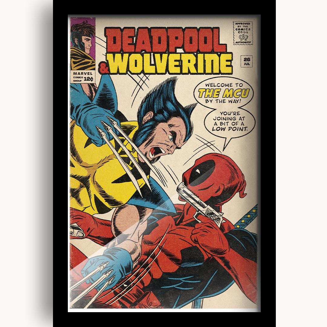 Deadpool & Wolverine Comic Poster, Movie Poster Recreation - Etsy