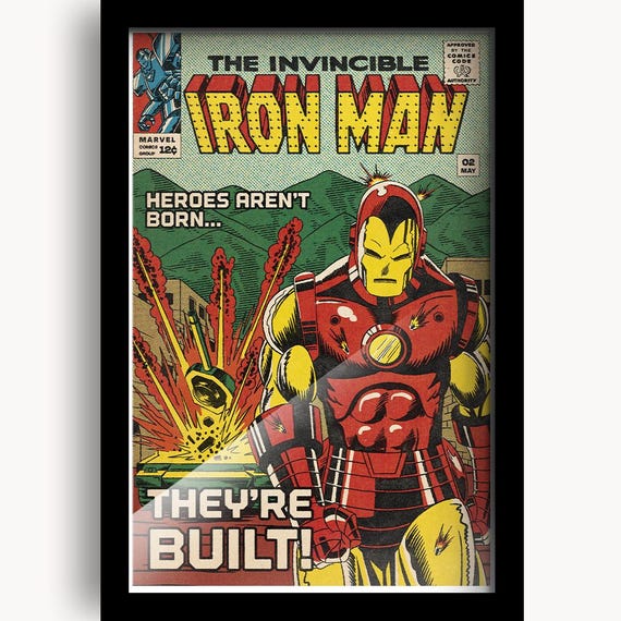 Ironman Comic Wall Art, Movie Scene Recreation