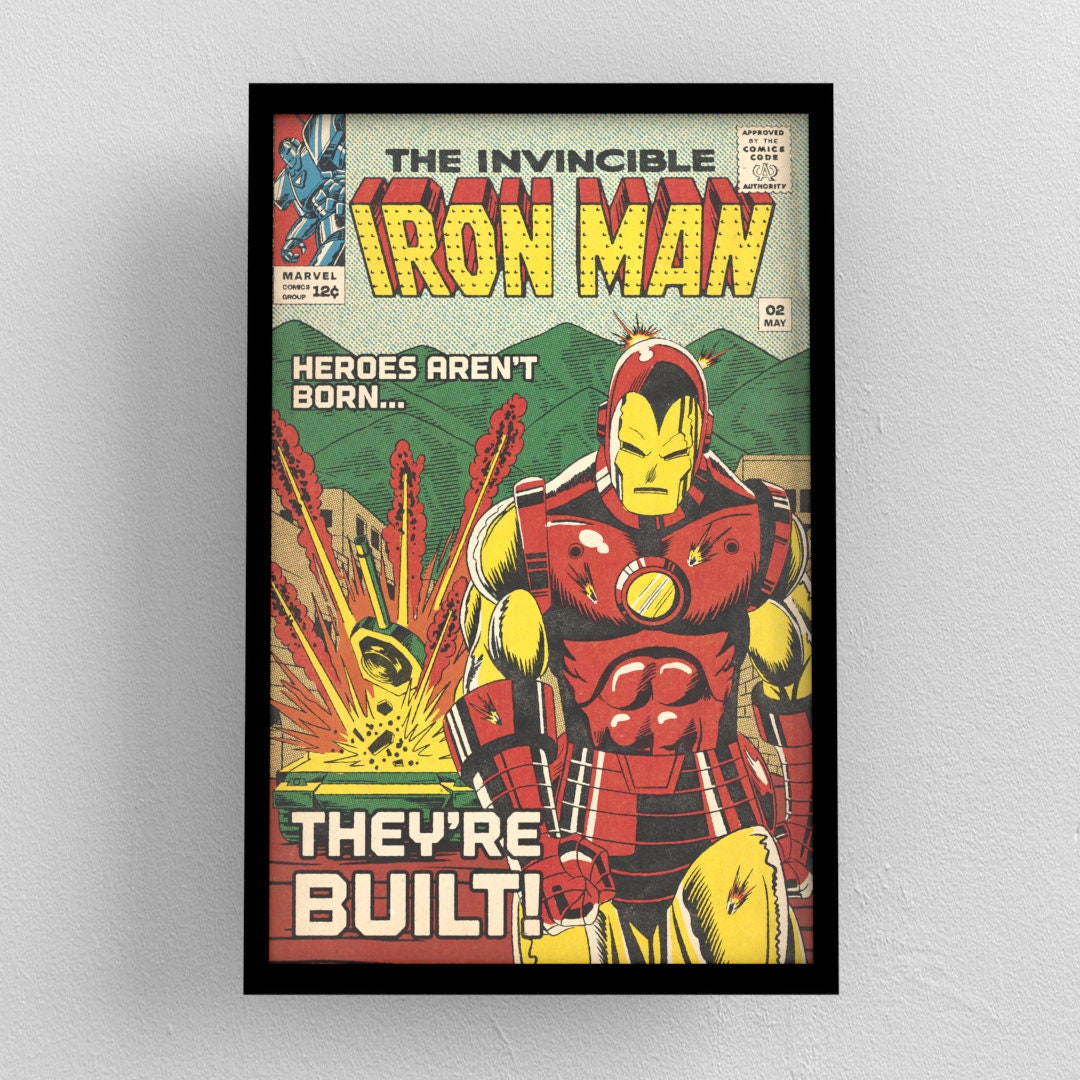 11x17 アイアンマン 1 コミック風映画ポスター - Etsy 日本