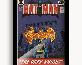 Dark Knight Comic Poster, Movie Poster Recreation