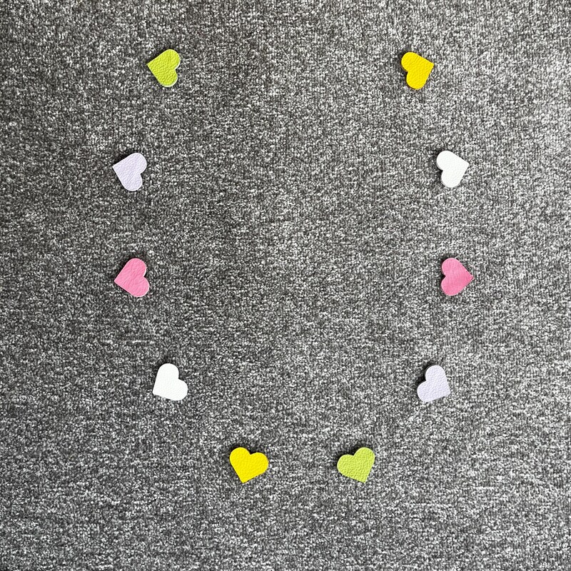 Green Floral Handmade Heart Bunting