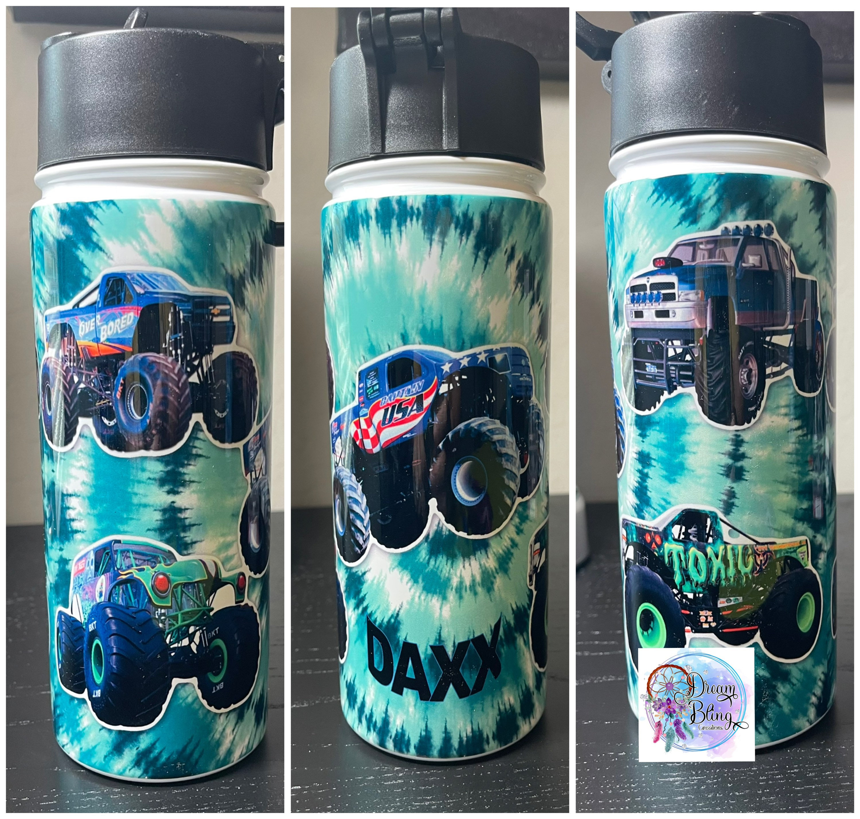 Monster Truck Water Bottle