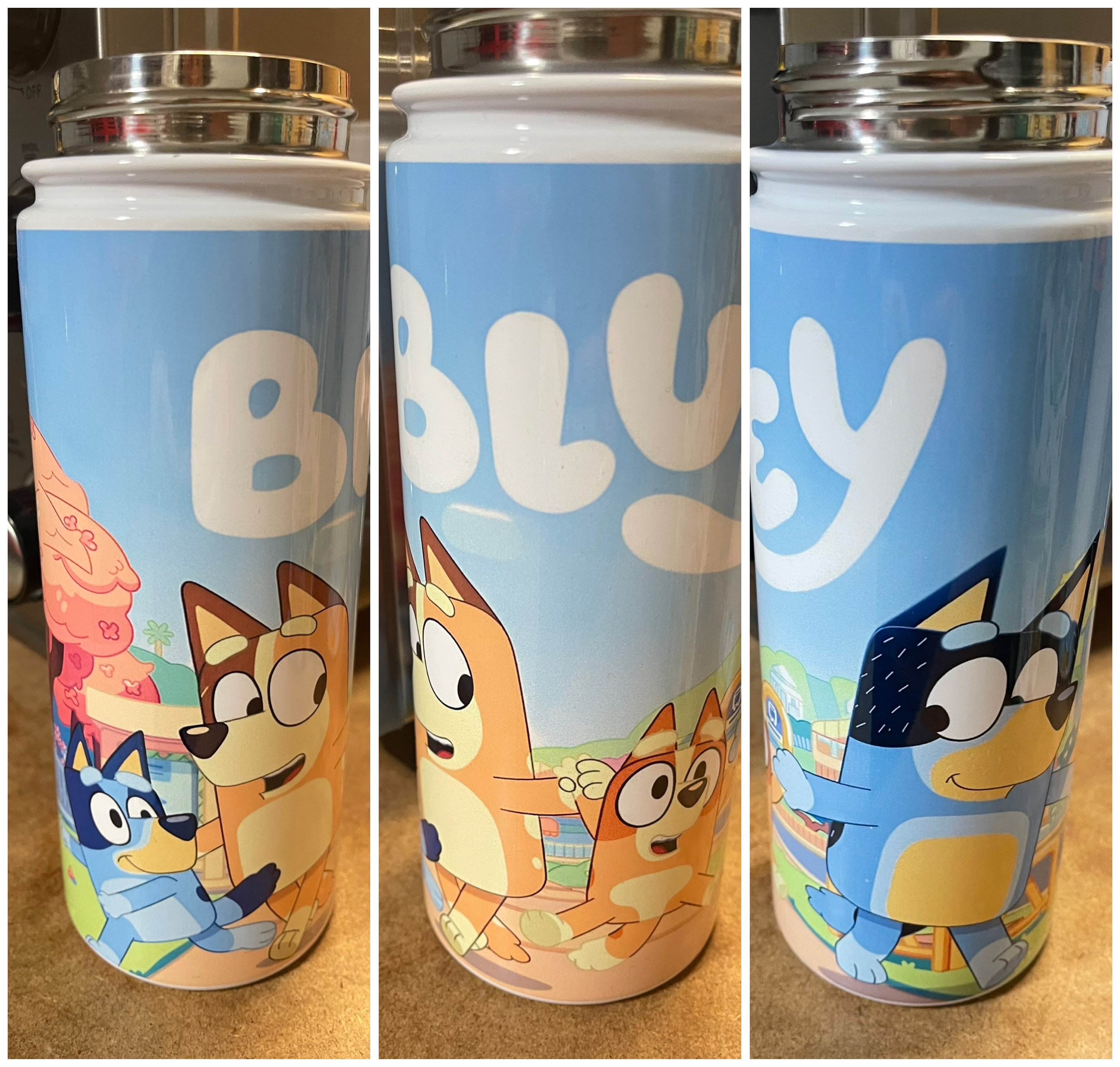 Bluey, Tumbler, Various Sizes & Styles Available, Stainless Steel,  Sublimation 