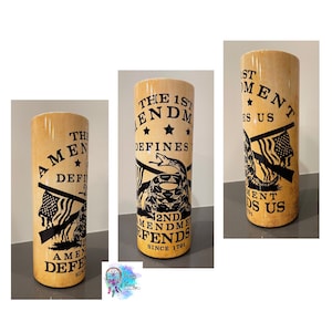 1st Amendment Defines Us 2nd Amendment Protects Us, 20oz Tumbler, Stainless Steel, Sublimation
