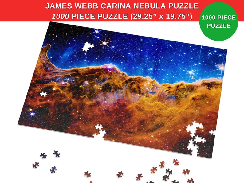 James b Space Telescope Jigsaw Puzzles for Adults of Cosmic Cliffs