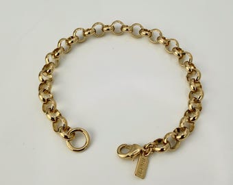18K GL Solid Belcher Yellow Gold Bracelet