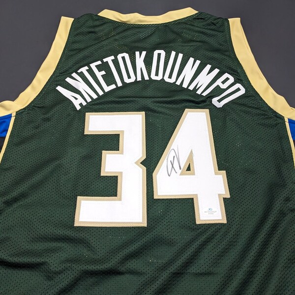 Giannis Antetokounmpo Milwaukee Bucks Autographed Signed Jersey with COA