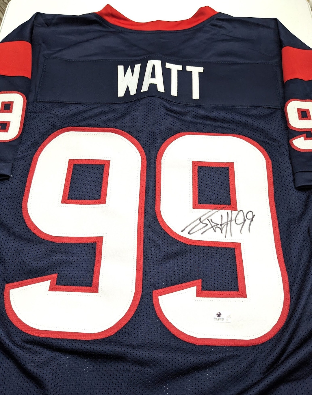 Derek Watt Autographed Red College Style Jersey -JSA W Auth *4