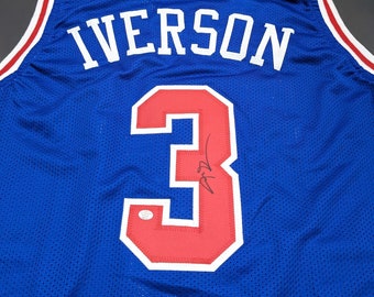 Allen Iverson Philadelphia 76ers Autographed Signed Jersey with COA