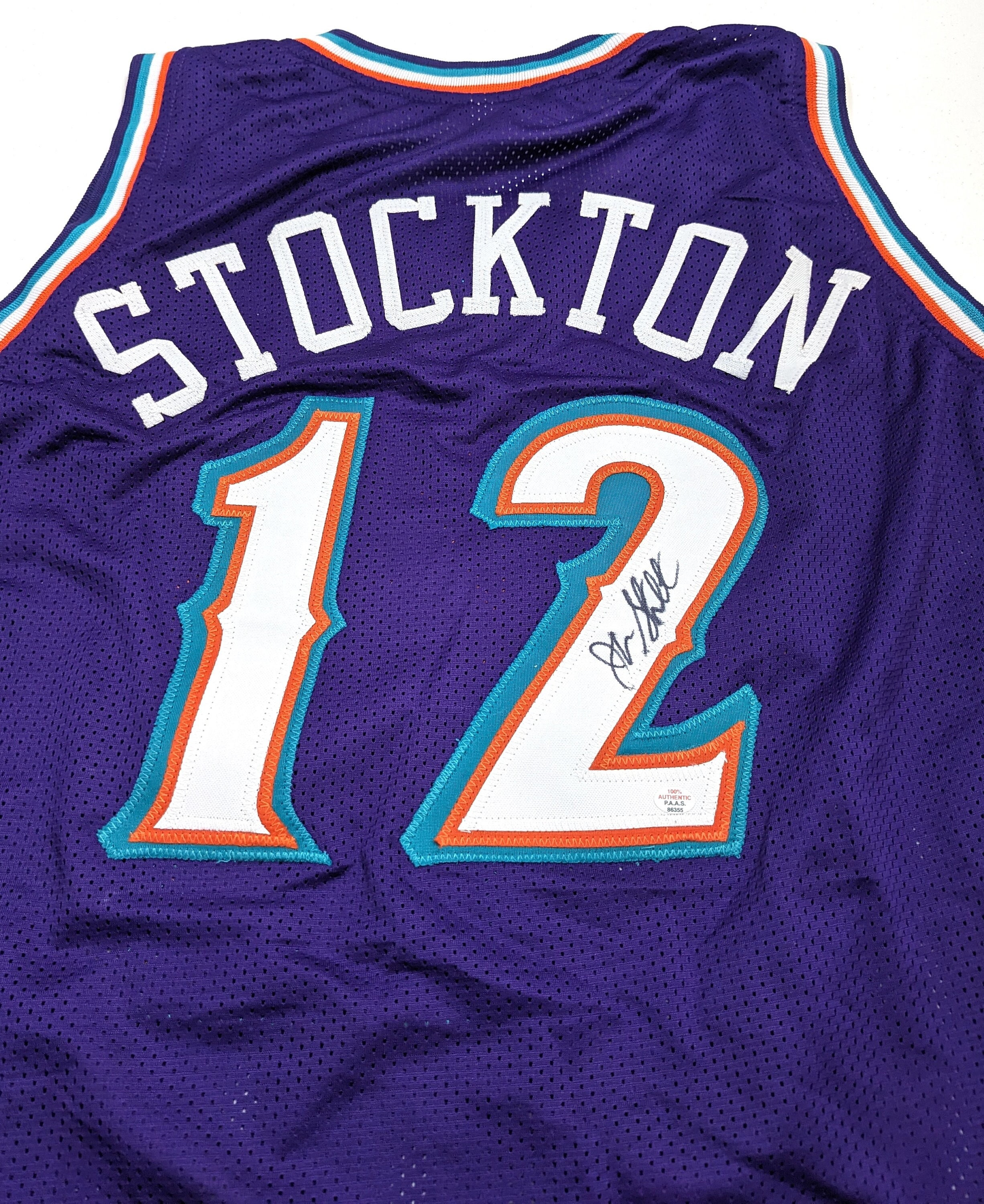 Utah Jazz John Stockton 12 Jersey Champion size 48 90's Official NBA
