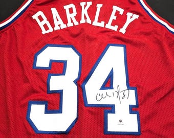 Charles Barkley Philadephia 76ers Signed Autographed Jersey with COA
