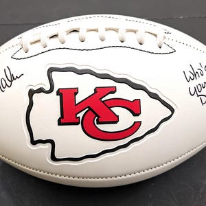 Patrick (Pat) Mahomes Sr. Signed Autographed Chiefs Logo Football Beckett