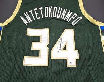 Giannis Antetokounmpo Milwaukee Bucks Signed Autographed Jersey with COA