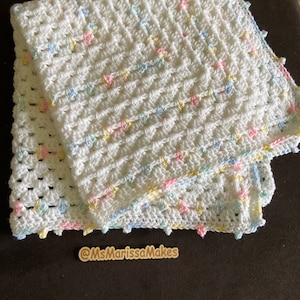 Crochet Granny Square Baby Blanket | Handmade Blanket | Baby Gift