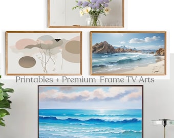 Samsung Frame TV Art Abstract Modern Shapes Neutral DIGITAL TV Download