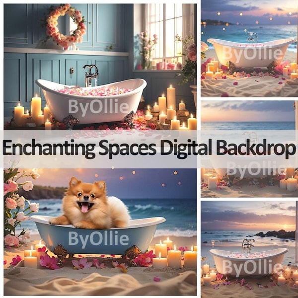10 My cute happy dog backdrops puppy dog digital backgrounds virtual composite photography dog bathtub beach star sky candles portrait