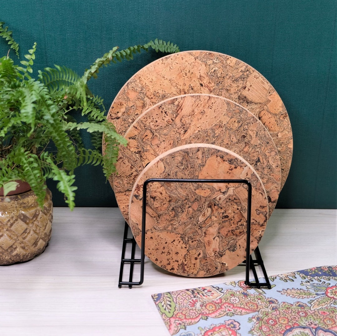 Cork Trivets, Round Cork Board, Solid Thick Trivet, Casserole Stand