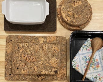 Chunky Cork Mat: grote hittebestendige oppervlaktebeschermer van natuurkurk