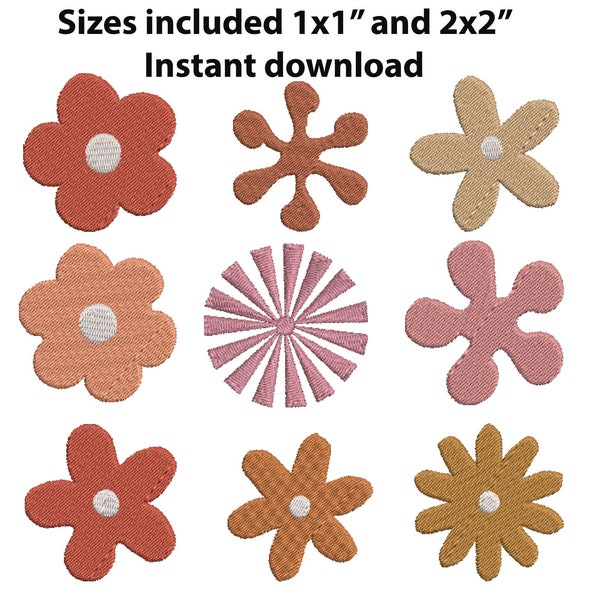 Flower Embroidery Etsy