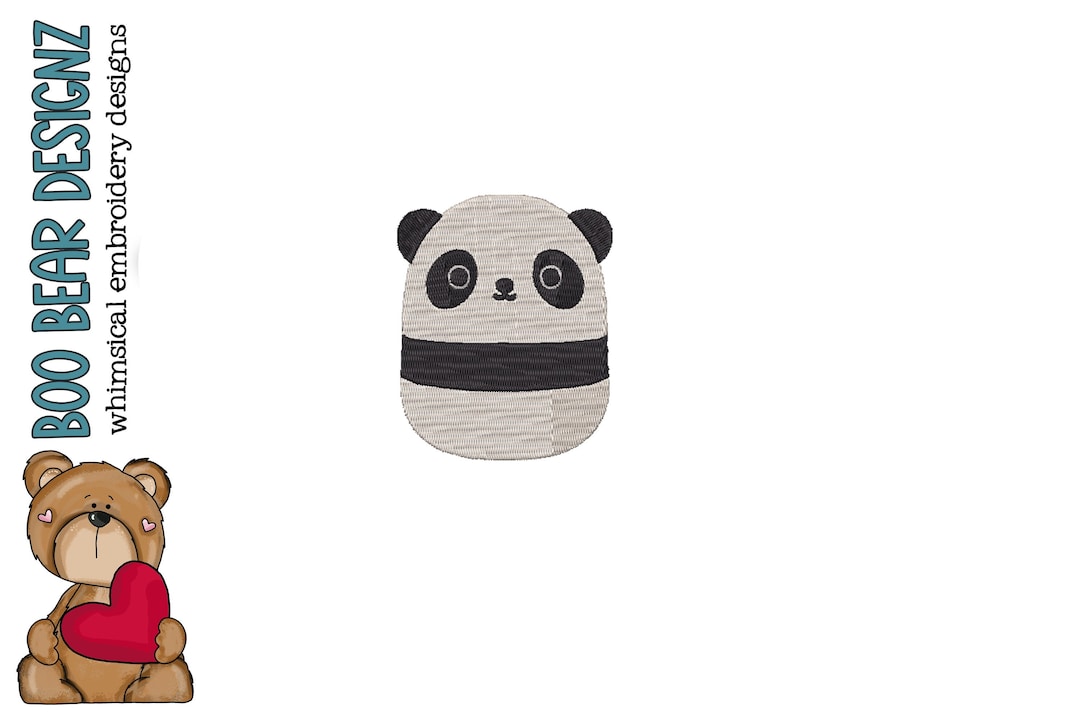 Super Cute Panda Squishy Embroidery File - Etsy