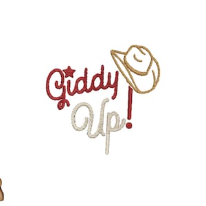 Giddy up Cowboy hat Embroidery design