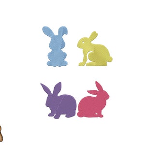 Super adorable Four Easter Bunnies Embroidery Design