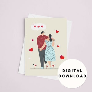 Valentijnsdagkaart man| Liefdeskaart| Grappige Valentijnsdagkaart voor hem| Verjaardagskaart voor vriend| Kaart voor koppels| Kaart voor haar| Vrouw