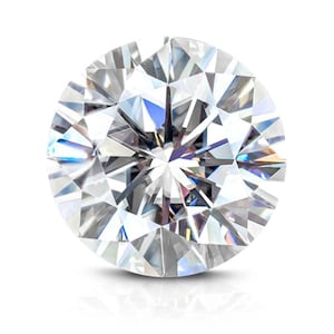 4 Carat White D Color Round Cut VVS1 Moissanite Stone with Certificate Synthetic Diamond
