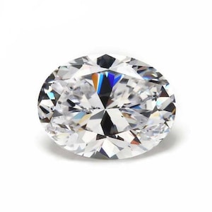 White D Color Oval Cut Moissanite Stone With Certificate Diamond Alternative