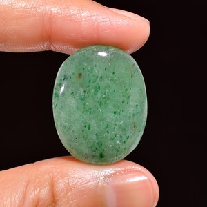 Excellent Top Grade Quality 100% Natural Green Aventurine Oval Shape Cabochon Loose Gemstone For Making Jewelry 27 Ct. 28X21X5 mm GV-1475