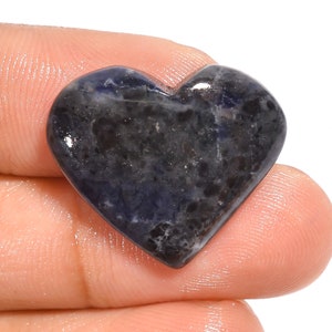 Stunning Top Grade Quality 100% Natural Sodalite Heart Shape Cabochon Loose Gemstone For Making Jewelry 14.5 Ct. 20X23X4 mm GV-3100