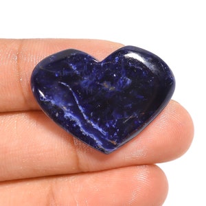 Terrific Top Grade Quality 100% Natural Sodalite Heart Shape Cabochon Loose Gemstone For Making Jewelry 21 Ct. 22X30X5 mm GV-3078