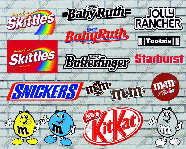 Candy Logos Svg Bundle Candy Brands Svg M&MS Svg Baby Ruth Etsy