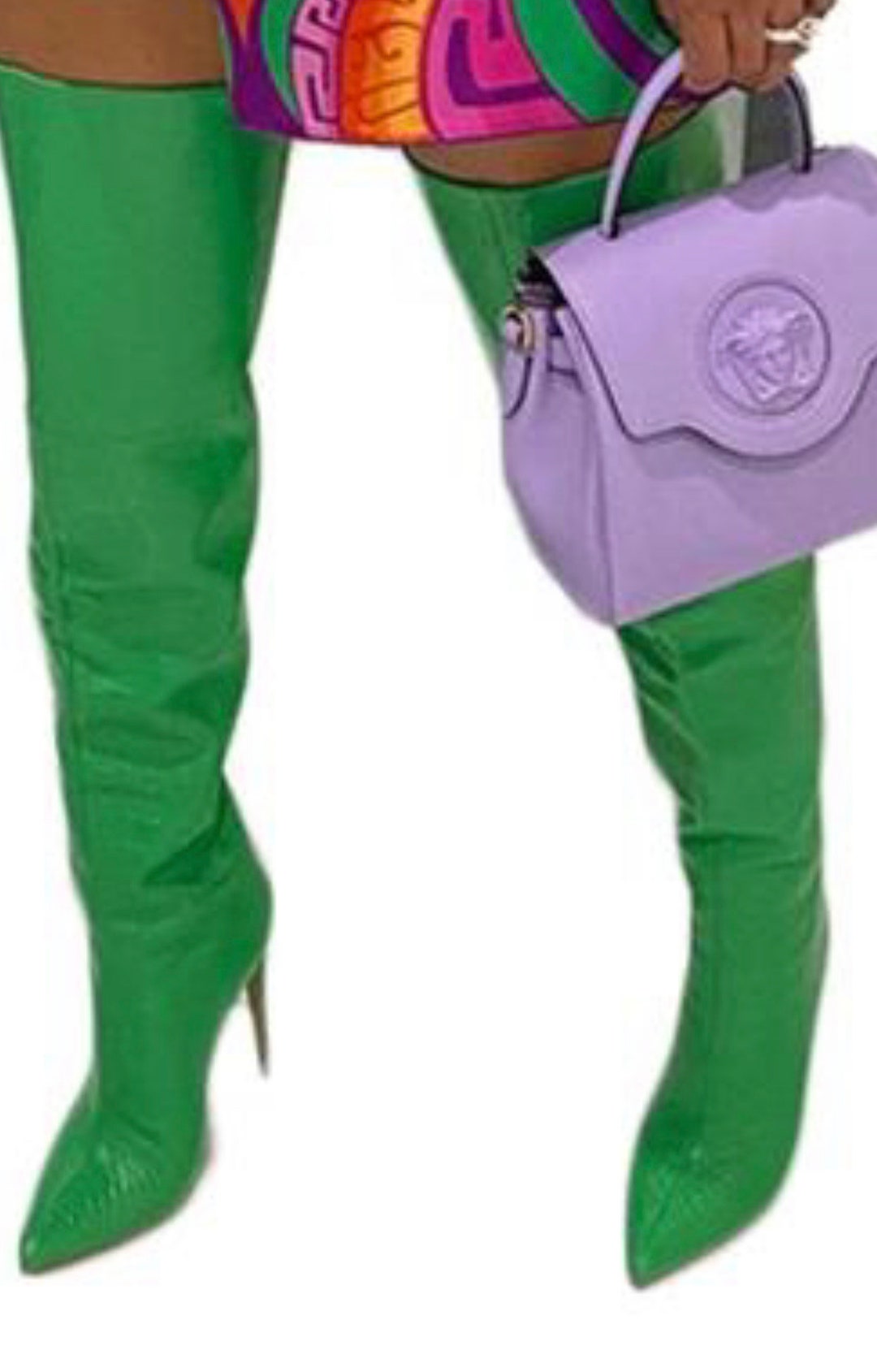 suede green boots