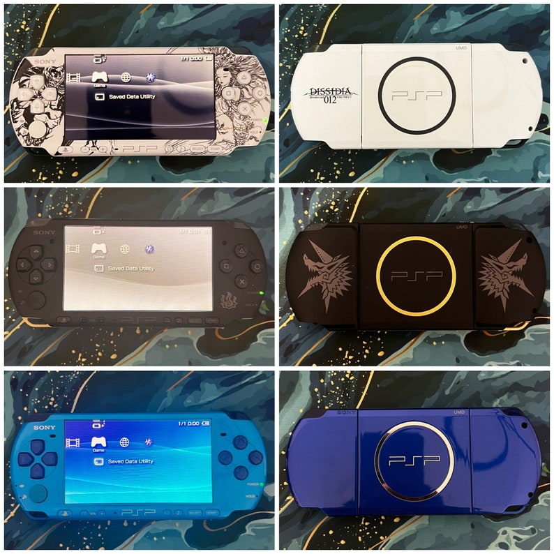 PSP 3000 Fully Customized Per your request w Free Pouch & Transparent Clear Shell, Wrist strap, Charger image 3