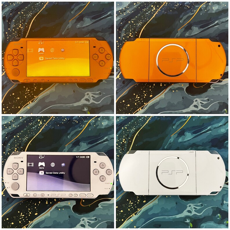 PSP 3000 Fully Customized Per your request w Free Pouch & Transparent Clear Shell, Wrist strap, Charger image 10