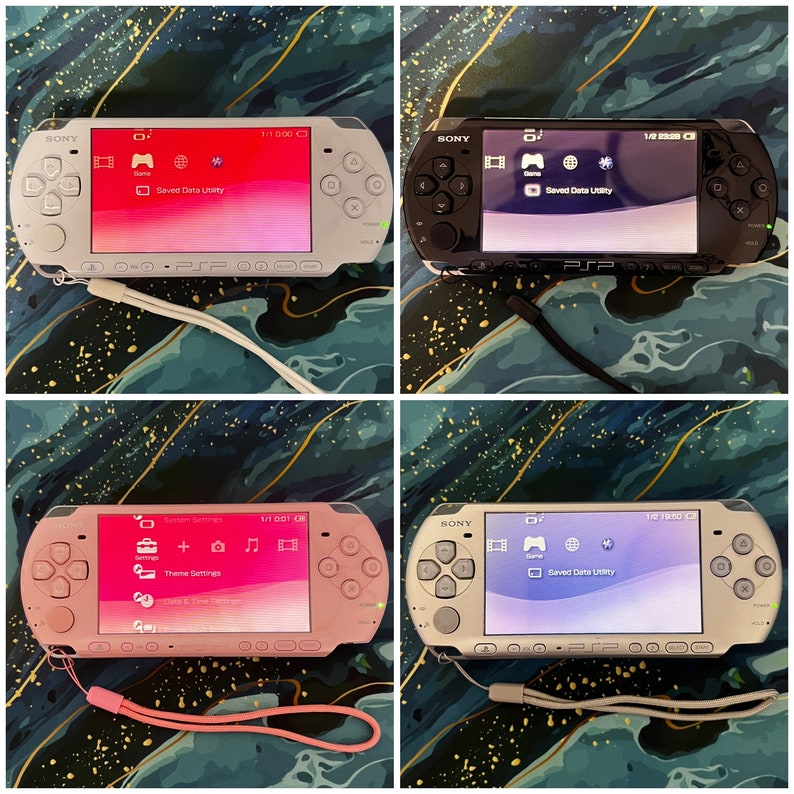 PSP 3000 Fully Customized Per your request w Free Pouch & Transparent Clear Shell, Wrist strap, Charger image 9